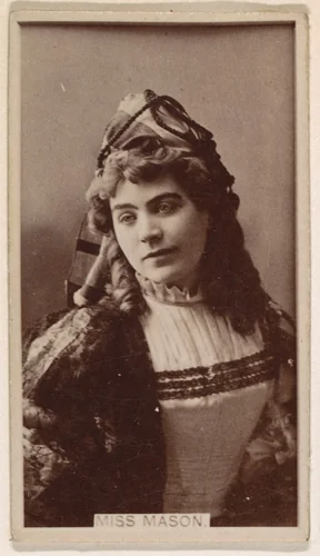 Miss Mason, from the Actresses series (N245) issued by Kinney Brothers to promote Sweet Caporal Cigarettes by Kinney Brothers Tobacco Company, photograph, 1890