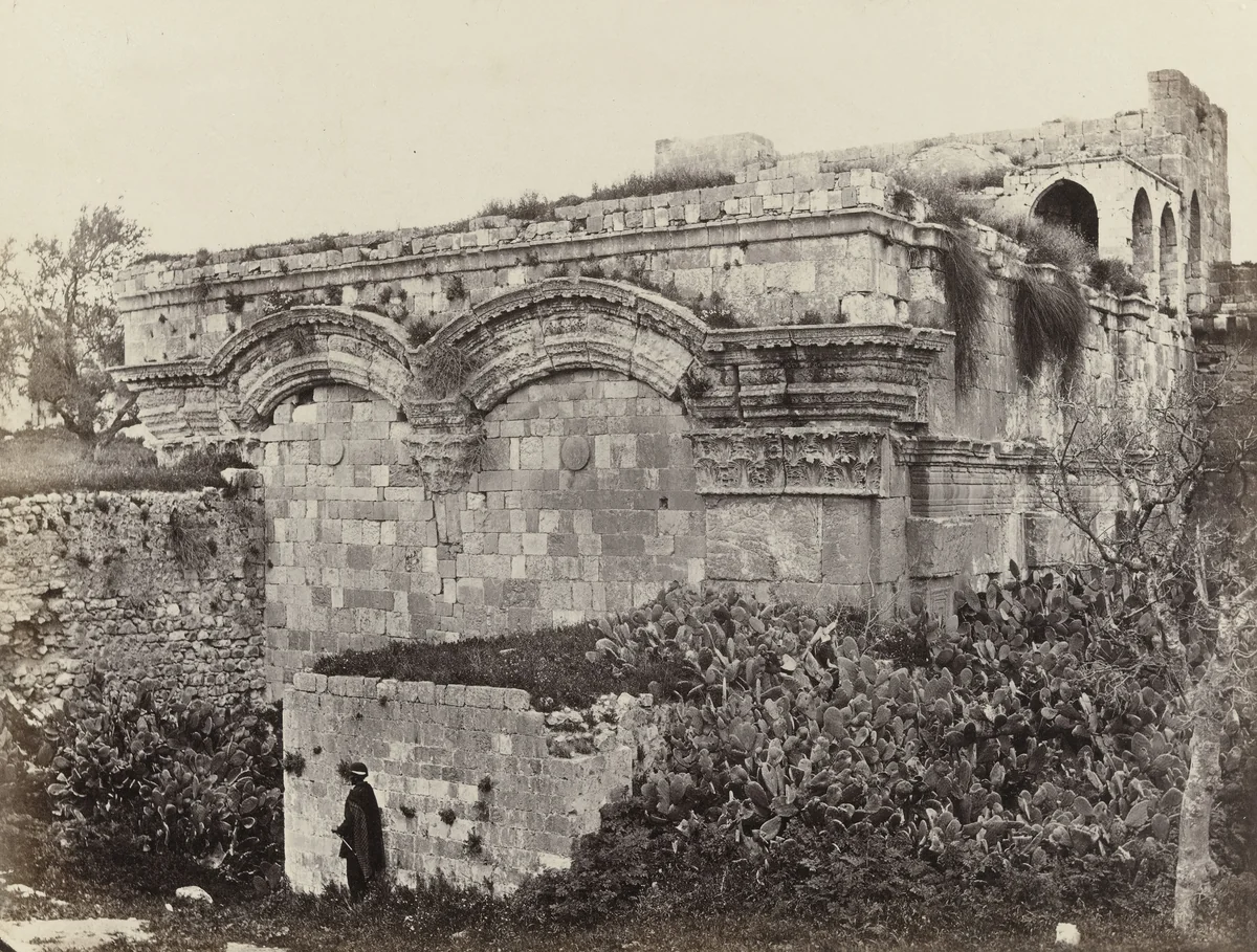 The Golden Gate, Jerusalem (#587) by Francis Frith, photograph, 1860