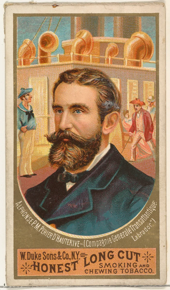 Alphonse Perier D'hauterive, from the Sea Captains series (N127) issued by Duke Sons & Co. to promote Honest Long Cut Tobacco by W. Duke, Sons & Co., print, 1887