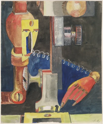 Study for Man and Machine (Skizze zu Mensch und Maschine) by Hannah Höch, drawing, 1921