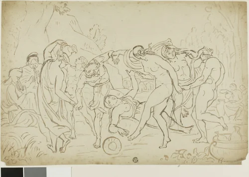 Bacchanale by Joshua Cristall, drawing, 1787-1847