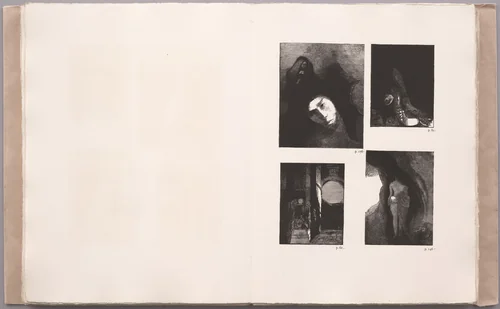 Fourth table of plates from La Tentation de Saint-Antoine by Odilon Redon, illustrated book, 1910