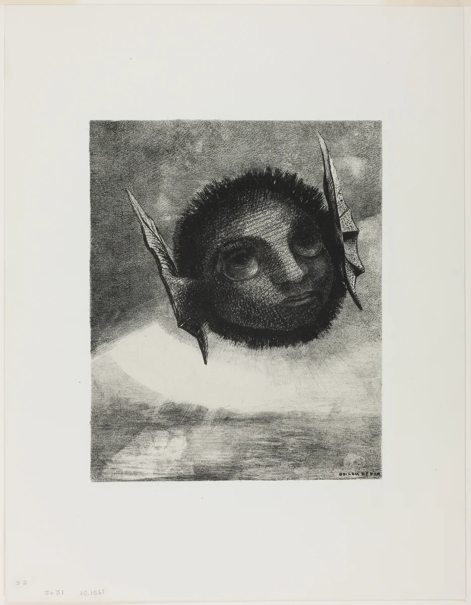 Gnome, plate six from In Dreams by Odilon Redon, print, 1879