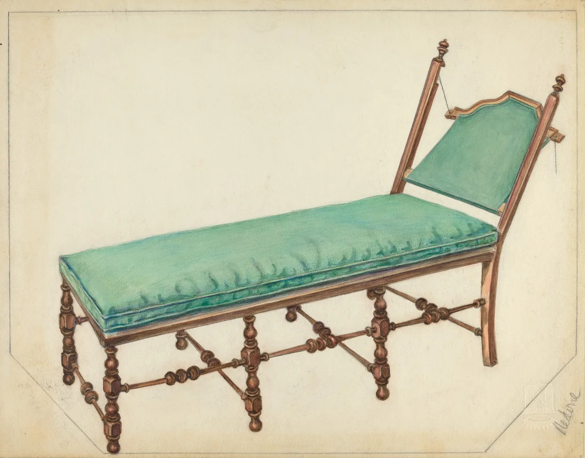 Day Bed by Irene Malawicz, index of american design, 1953