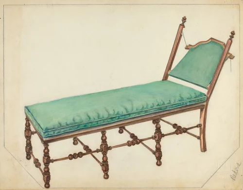 Day Bed by Irene Malawicz, index of american design, 1953