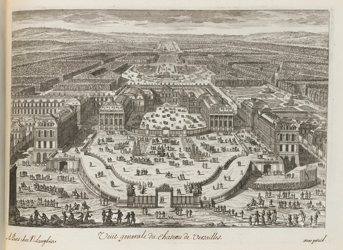Veüe generale du chateau de Versailles by Adam Perelle, print, 1680-1689