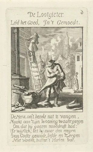 Loodgieter by Jan Luyken, print, 1694