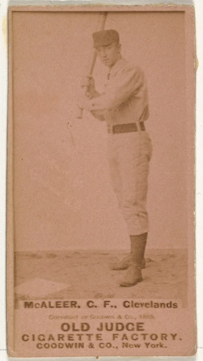 Jimmy "Loafer" McAleer, Center Field, Cleveland, from the Old Judge series (N172) for Old Judge Cigarettes by Goodwin & Company, photograph, 1888-1889