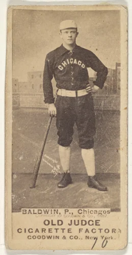 Baldwin, Pitcher, Chicago, from the Old Judge series (N172) for Old Judge Cigarettes by Goodwin & Company, photograph, 1887
