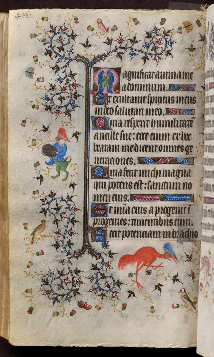 Hours of Charles the Noble, King of Navarre (1361-1425): fol. 195v, Text by Master of the Brussels Initials and Associates, book, 1400-1410