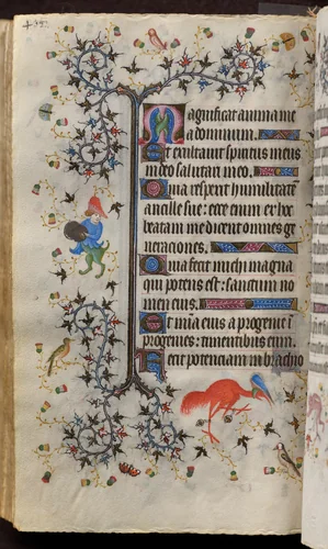 Hours of Charles the Noble, King of Navarre (1361-1425): fol. 195v, Text by Master of the Brussels Initials and Associates, book, 1400-1410