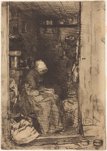 La Vieille aux Loques by James McNeill Whistler, print, 1858