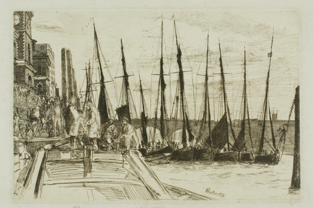 Billingsgate by James McNeill Whistler, print, 1859