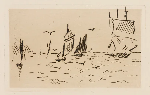 The Sea, plate 7 from Le Fleuve by Édouard Manet, print, 1874