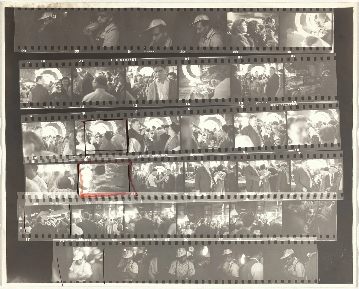 San Gennaro festival--New York City no number/Black White and Things 23 by Robert Frank, photograph, 1951