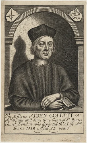 John Colet, D.D. by William Faithorne, print, 1684
