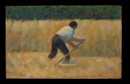 The Mower by Georges Seurat, painting, 1881-1882
