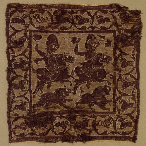 Ornamental Square from a Tunic by Unknown, textile, 400-499