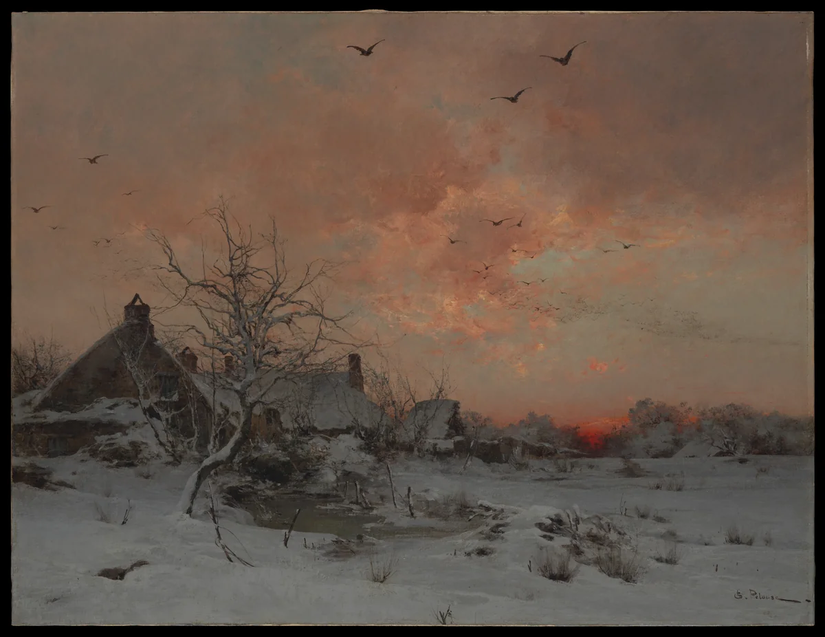 January: Cernay, near Rambouillet by Léon-Germain Pelouse, painting, 1858-1891