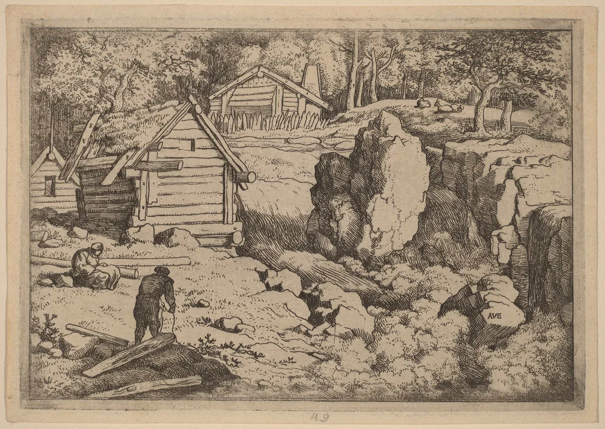 The Carpenter by Allart van Everdingen, print, 1645-1656