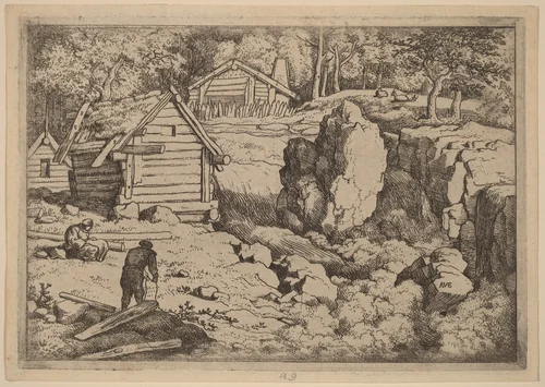 The Carpenter by Allart van Everdingen, print, 1645-1656