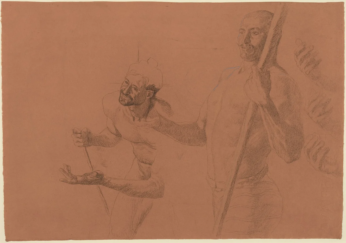 Studies for a Boatman by Otto Greiner, drawing, 1869-1916