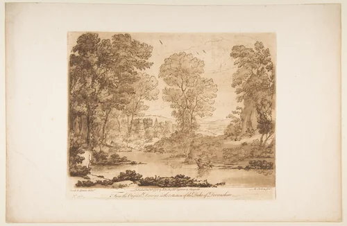 Landscape with Cupid and Psyche by Richard Earlom, print, 1776