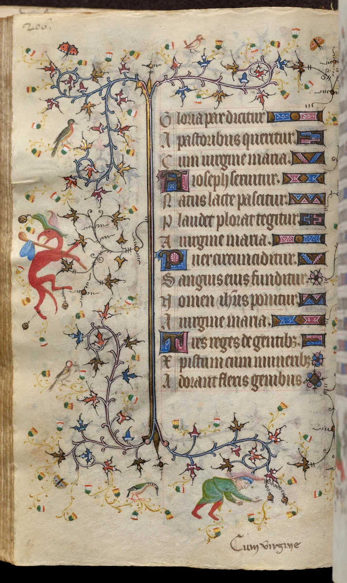 Hours of Charles the Noble, King of Navarre (1361-1425): fol. 103v, Text by Master of the Brussels Initials and Associates, book, 1400-1410