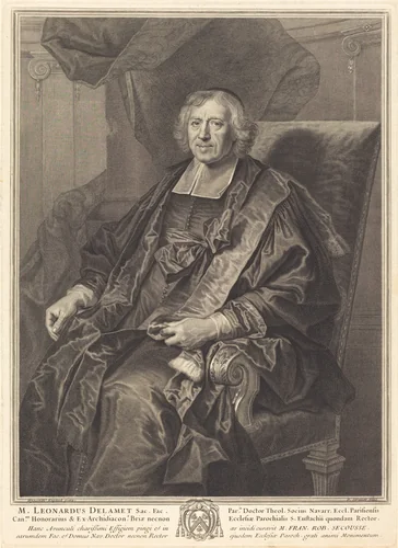 Leonard de Lamet by Pierre Drevet; Hyacinthe Rigaud, print, 1699-1702