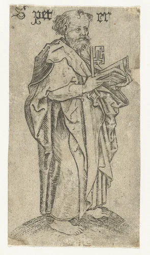 Apostel Petrus by Monogrammist IMP, print, 1480-1510