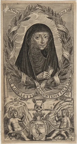 Leticia Morison, Viscountess Falkland by William Marshall, print, 1649