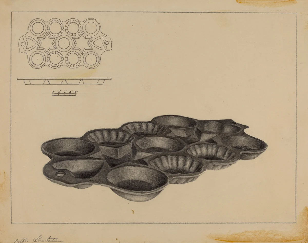 Maple Sugar Mold by Milton Grubstein, index of american design, 1937