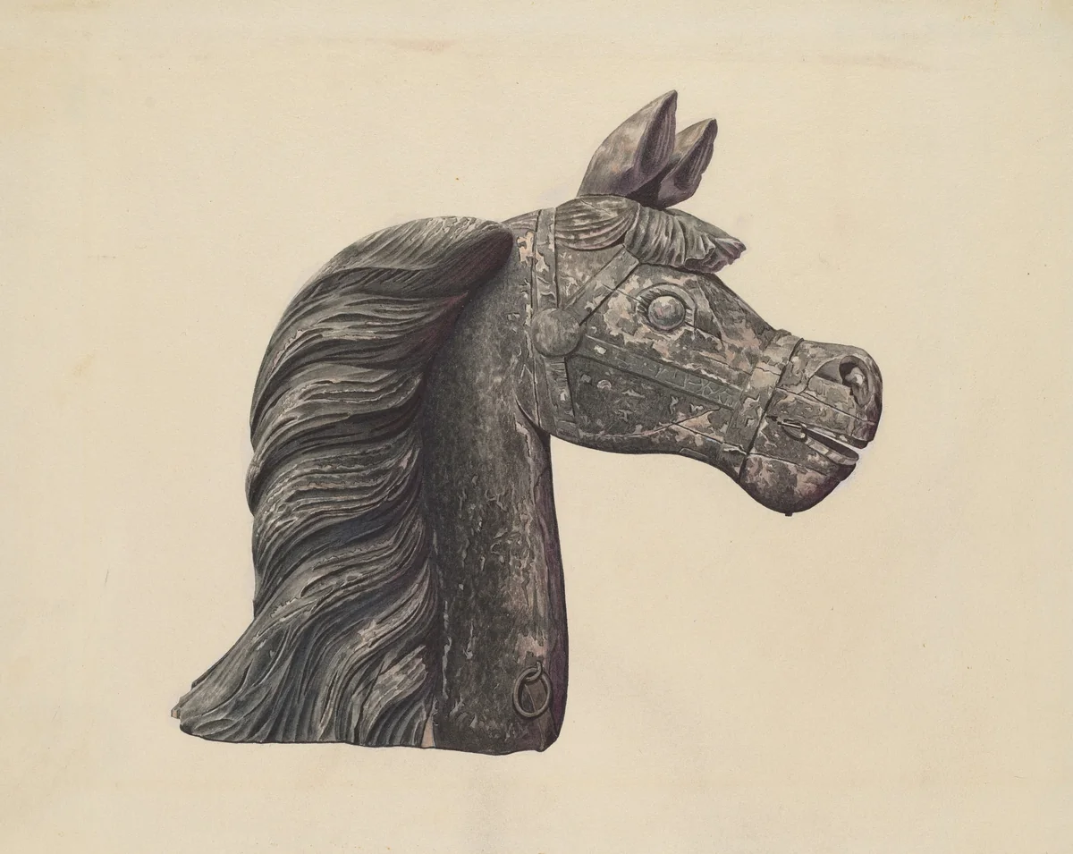 Horse's Head by Donald Donovan, index of american design, 1935-1942