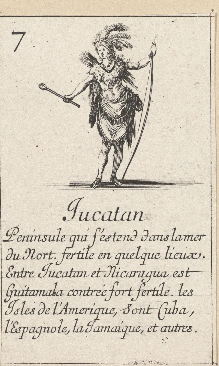 Vrouw uit Yucatán by Stefano della Bella, print, 1620-1664