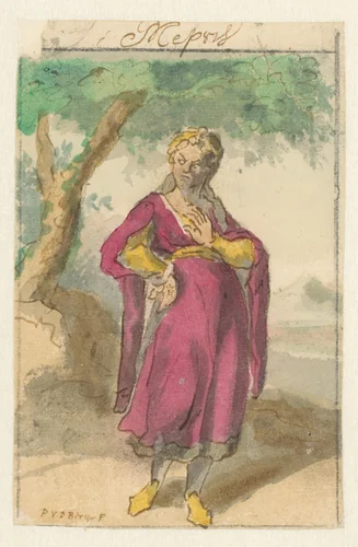 Verachting by Pieter van den Berge, drawing, 1675-1737