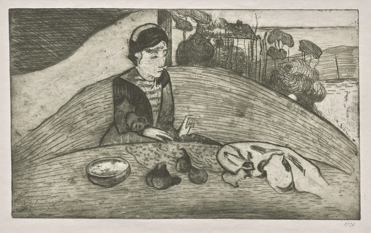 The Woman with Figs by Paul Gauguin, print, 1894-1899