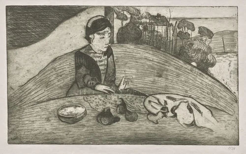The Woman with Figs by Paul Gauguin, print, 1894-1899