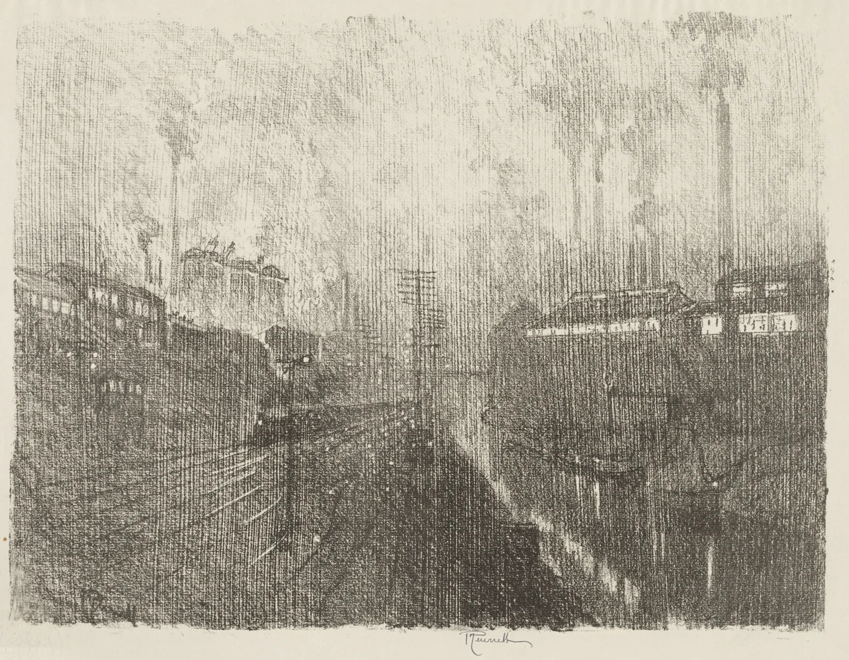 English War Work: Evening in the Munitions Country by Joseph Pennell, print, 1916