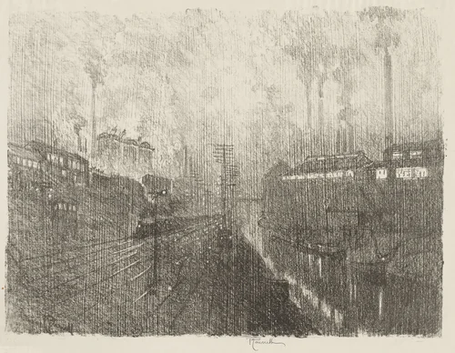 English War Work: Evening in the Munitions Country by Joseph Pennell, print, 1916