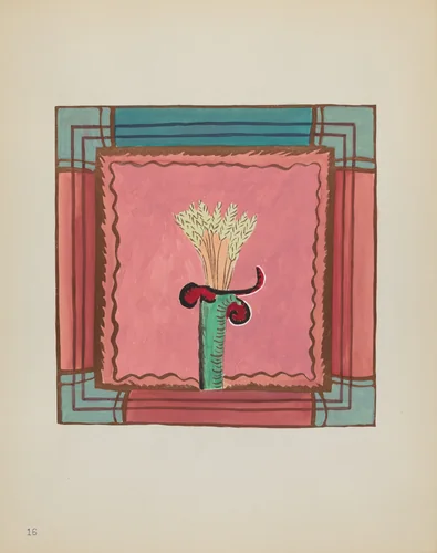Plate 16: Wheat Sheaf, Altar Panel: From Portfolio "Spanish Colonial Designs of New Mexico" by American 20th Century, index of american design, 1935-1942