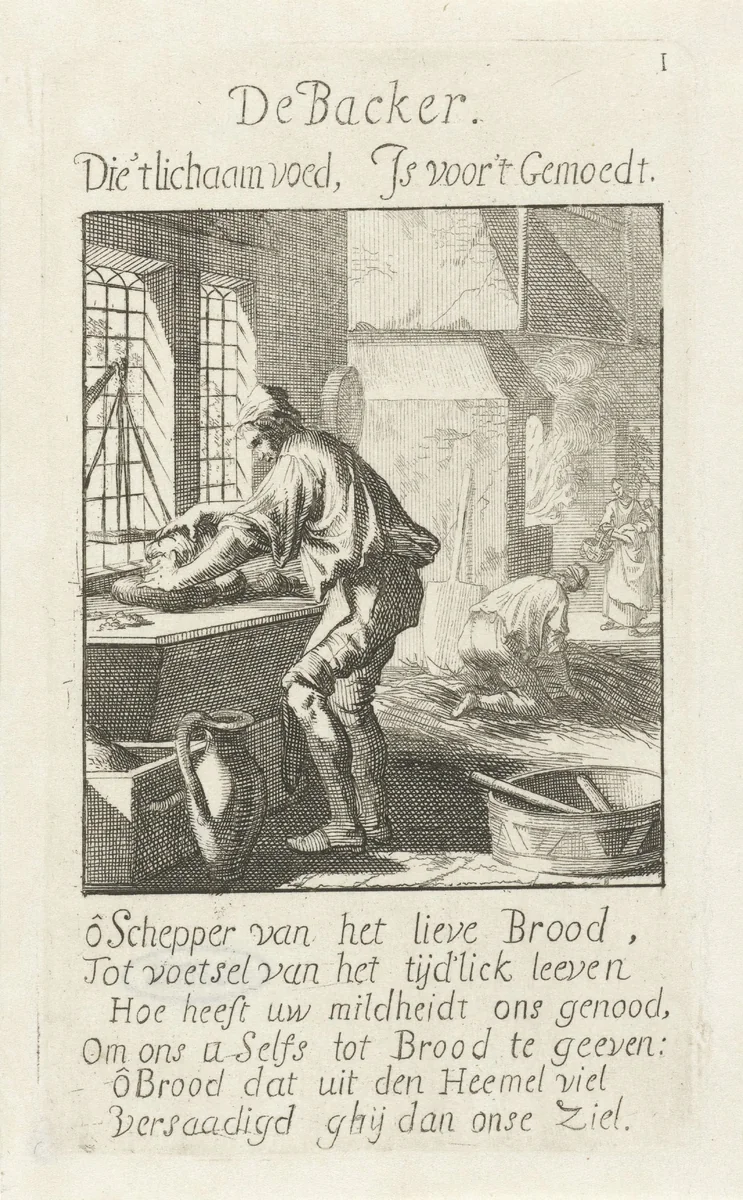Bakker by Jan Luyken, print, 1694