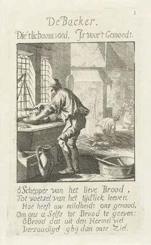 Bakker by Jan Luyken, print, 1694