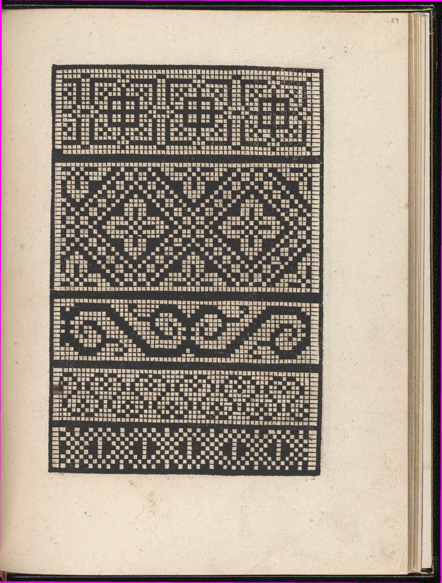 Page from Ein new kunstlich Modelbuch...(Page 39v) by Peter Quentel, book, 1544