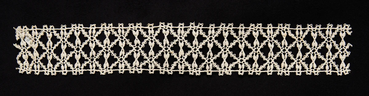 Bobbin Lace (Needlepoint Design) Insertion by Unknown, textile, 1550-1599