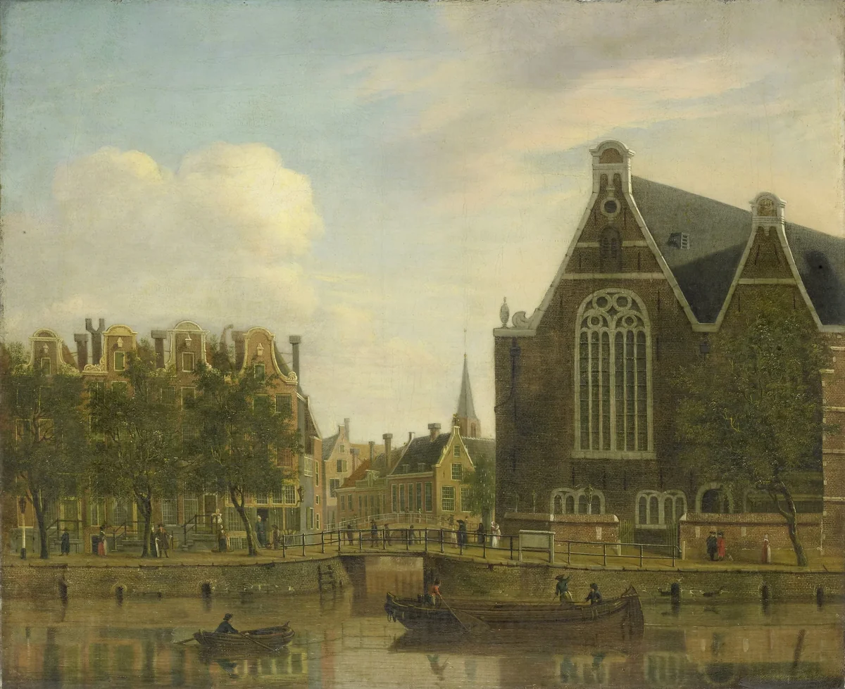 The so-called Boerenverdriet on the Spui, Amsterdam by Jan Ekels, painting, 1750-1781