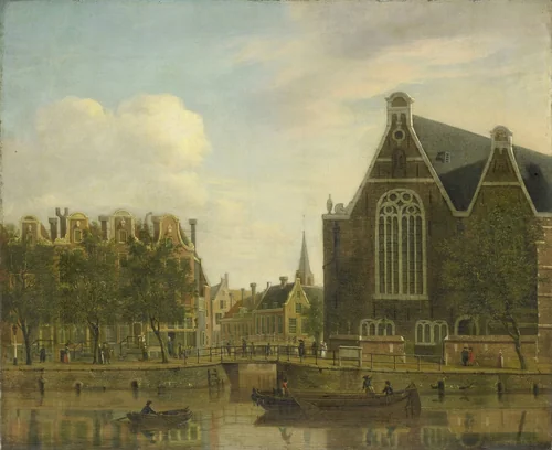 The so-called Boerenverdriet on the Spui, Amsterdam by Jan Ekels, painting, 1750-1781