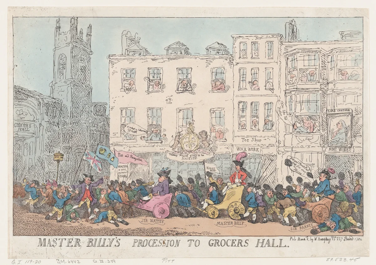 Master Billy's Procession to Grocers Hall by Thomas Rowlandson, print, 1784