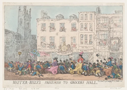 Master Billy's Procession to Grocers Hall by Thomas Rowlandson, print, 1784