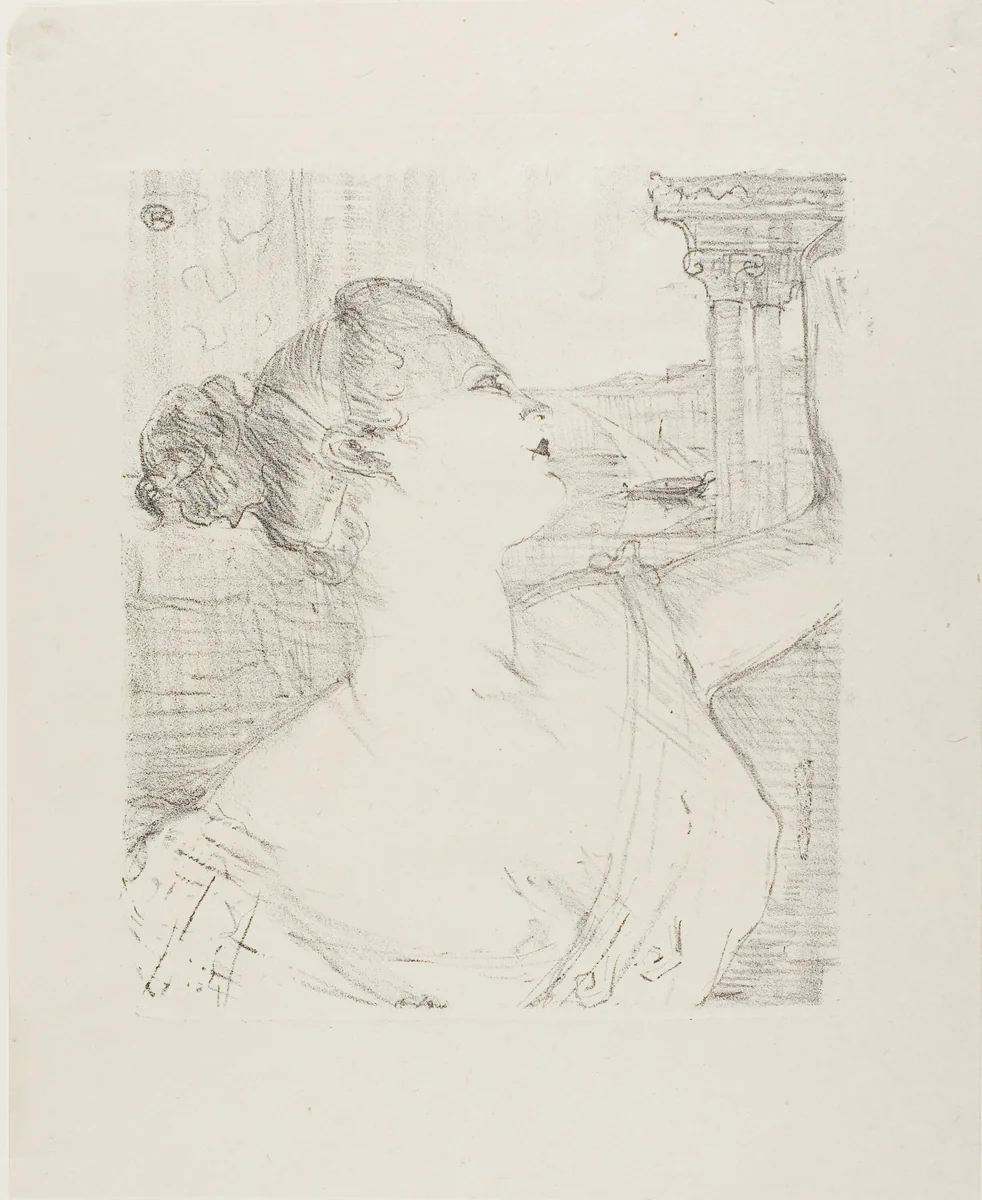 Sybil Sanderson, from Treize Lithographies by Henri de Toulouse-Lautrec, print, 1898