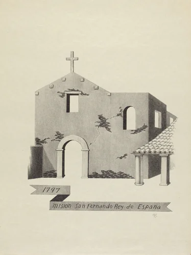 Mision San Fernando Rey de Espana by James Jones, index of american design, 1935-1942